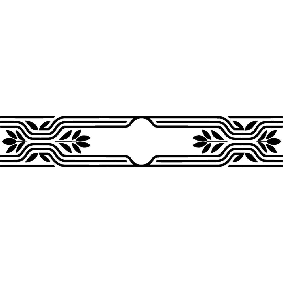 Minimalist Leaf Ornament Elegant Line Art for Branding vector