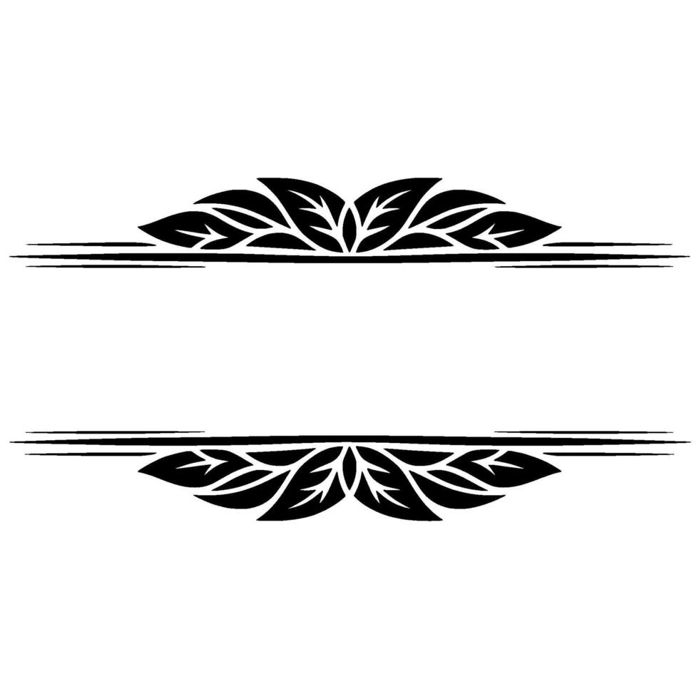 Elegant Leaf Border with Space for Text Minimalist Art vector