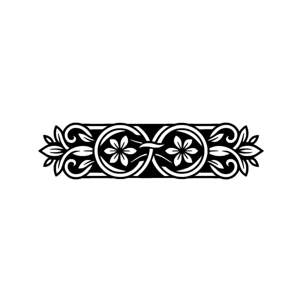 Ornamental Floral Border Illustration Elegant Element vector