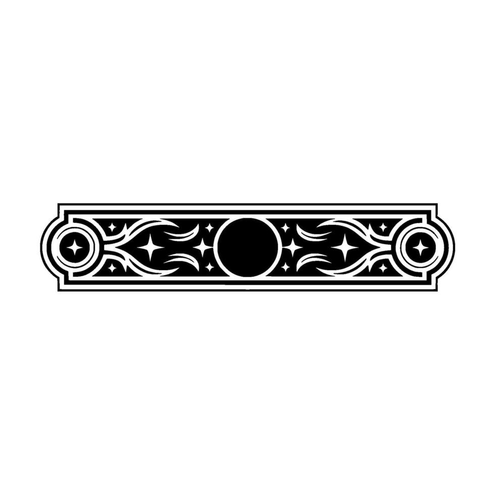 Black White Ornate Scrollwork Banner vector