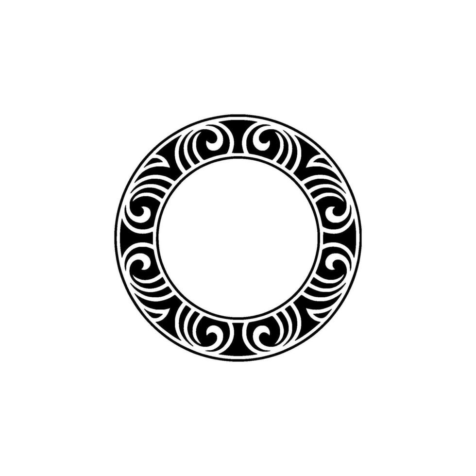 Elegant Circular Swirls Frame on White Background vector