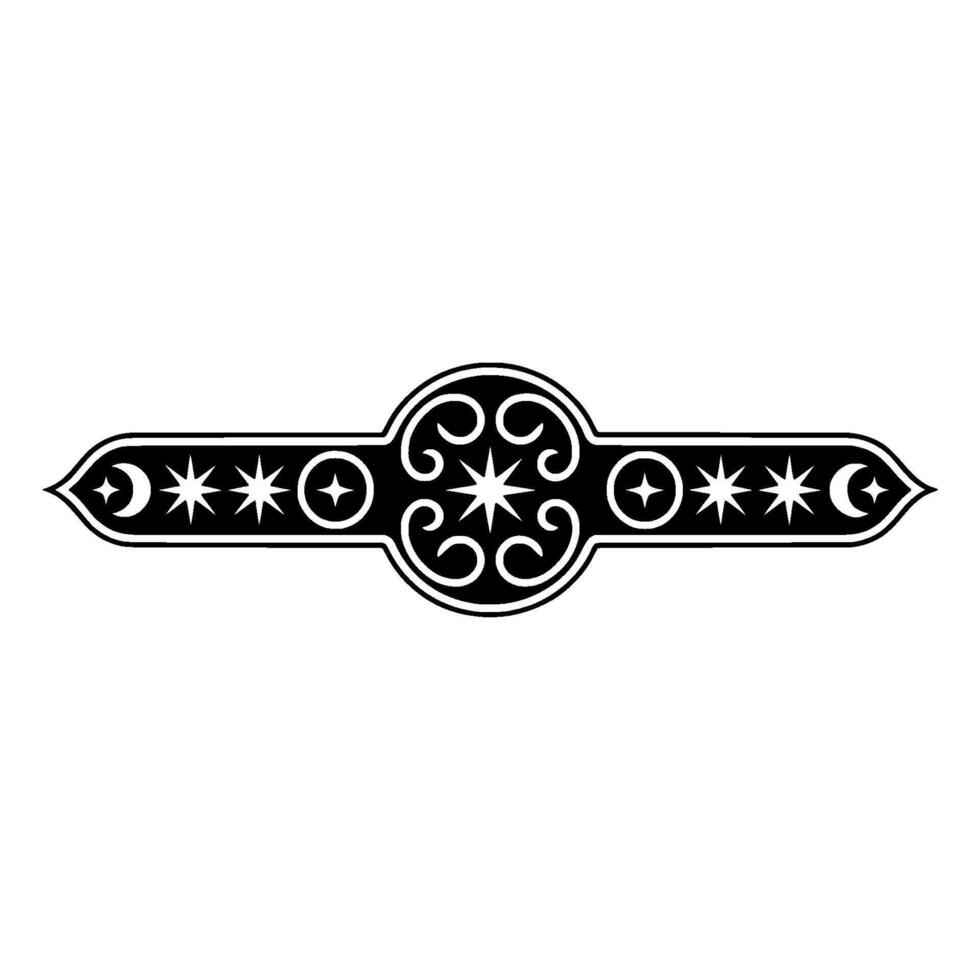 Decorative Black White Celestial Ornament vector