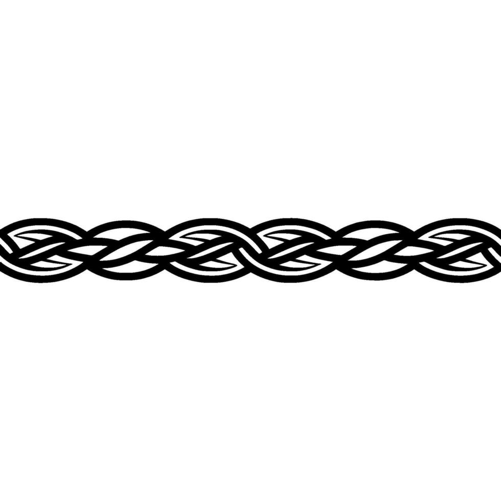 Celtic Knot Border, Minimalist Black White vector