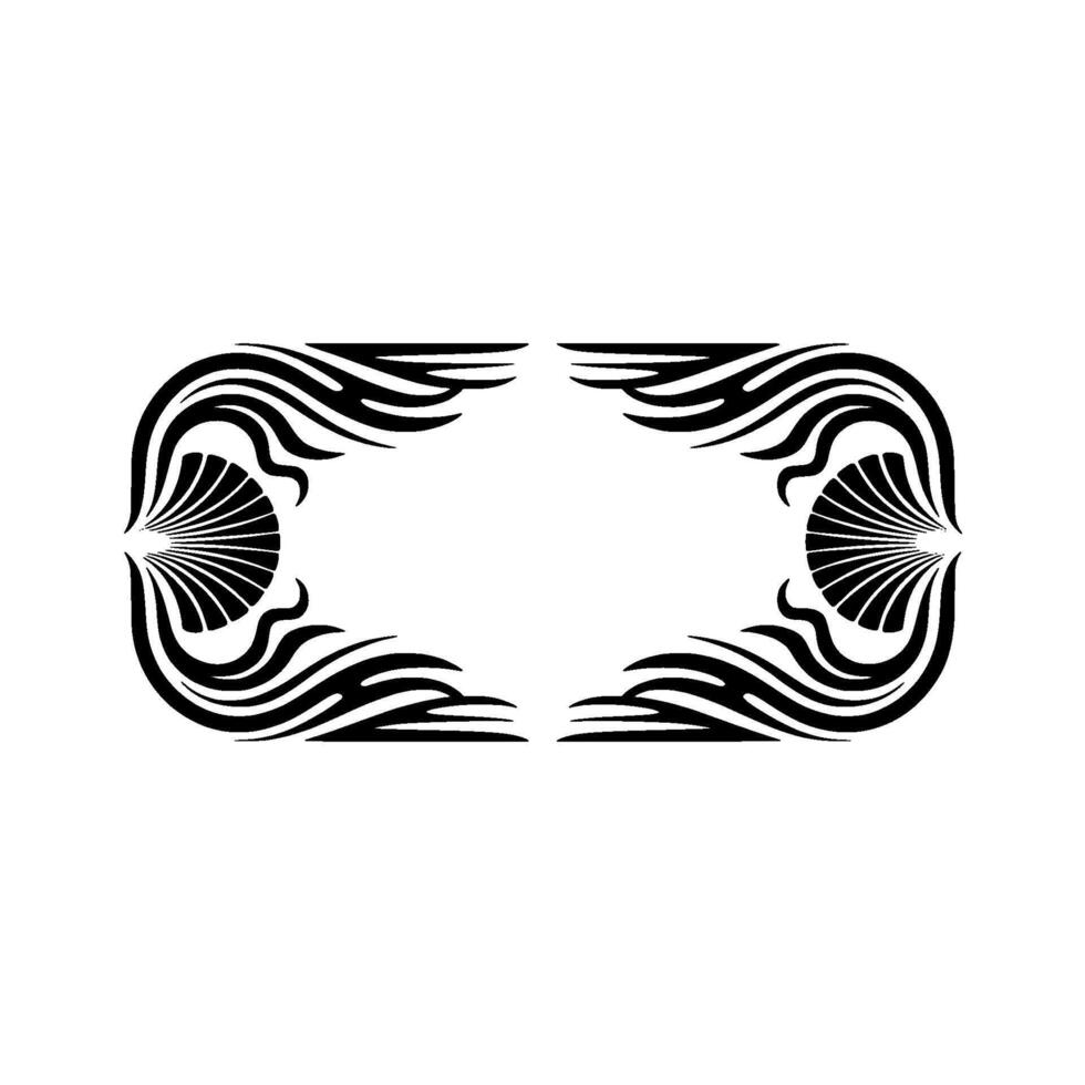Elegant Art Deco Frame , Black and White vector