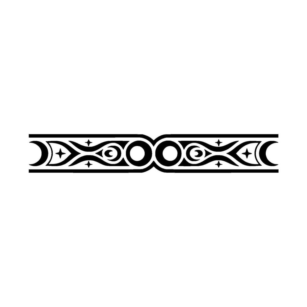 Ornate Black and White Border Element Geometric, Minimalist Aesthetic vector