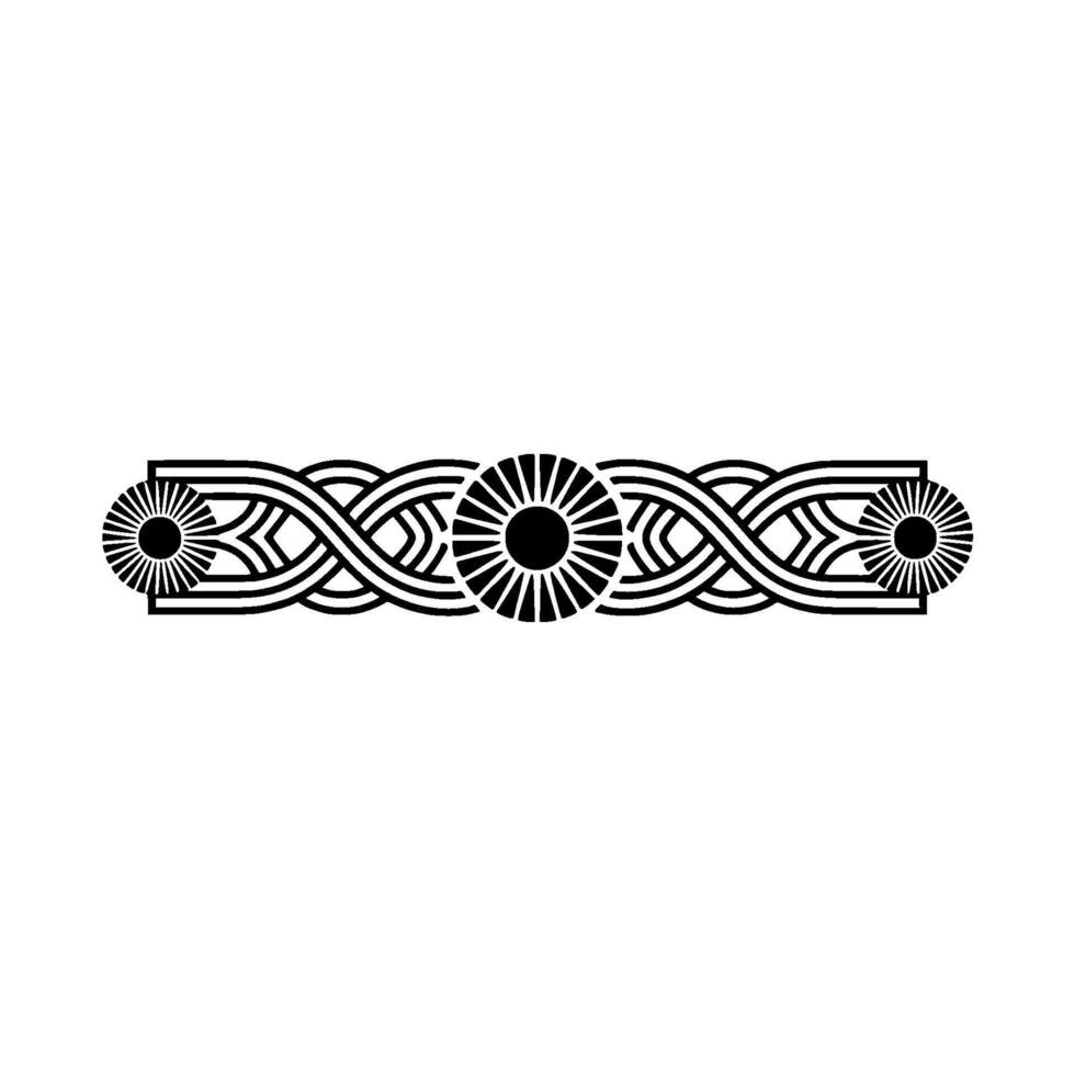 Elegant Geometric Ornament - Black White vector