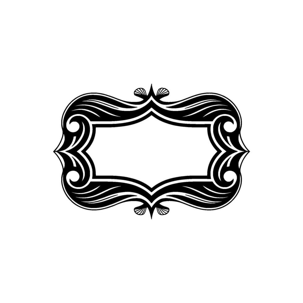 Elegant Black White Frame on Soft Gray Background vector