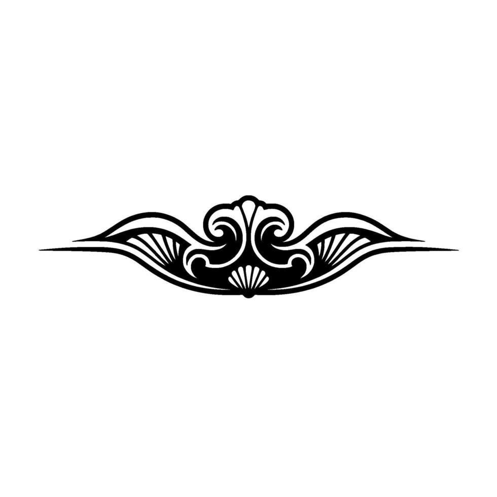 Elegant Ornament , Black Scroll Decorative , Minimalist vector