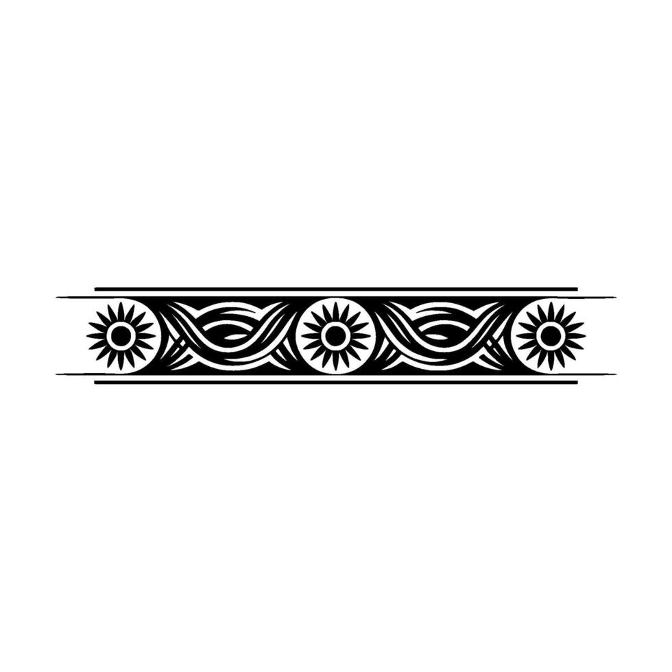 Ornamental Black Border with Floral Swirl Elements on a Gradient Background vector