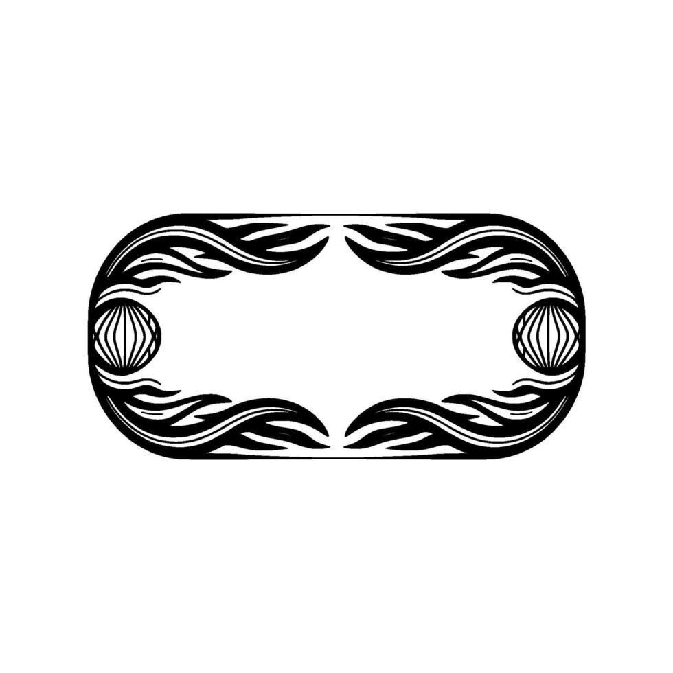 Elegant Art Deco Frame, Ornate Black Silver on White vector