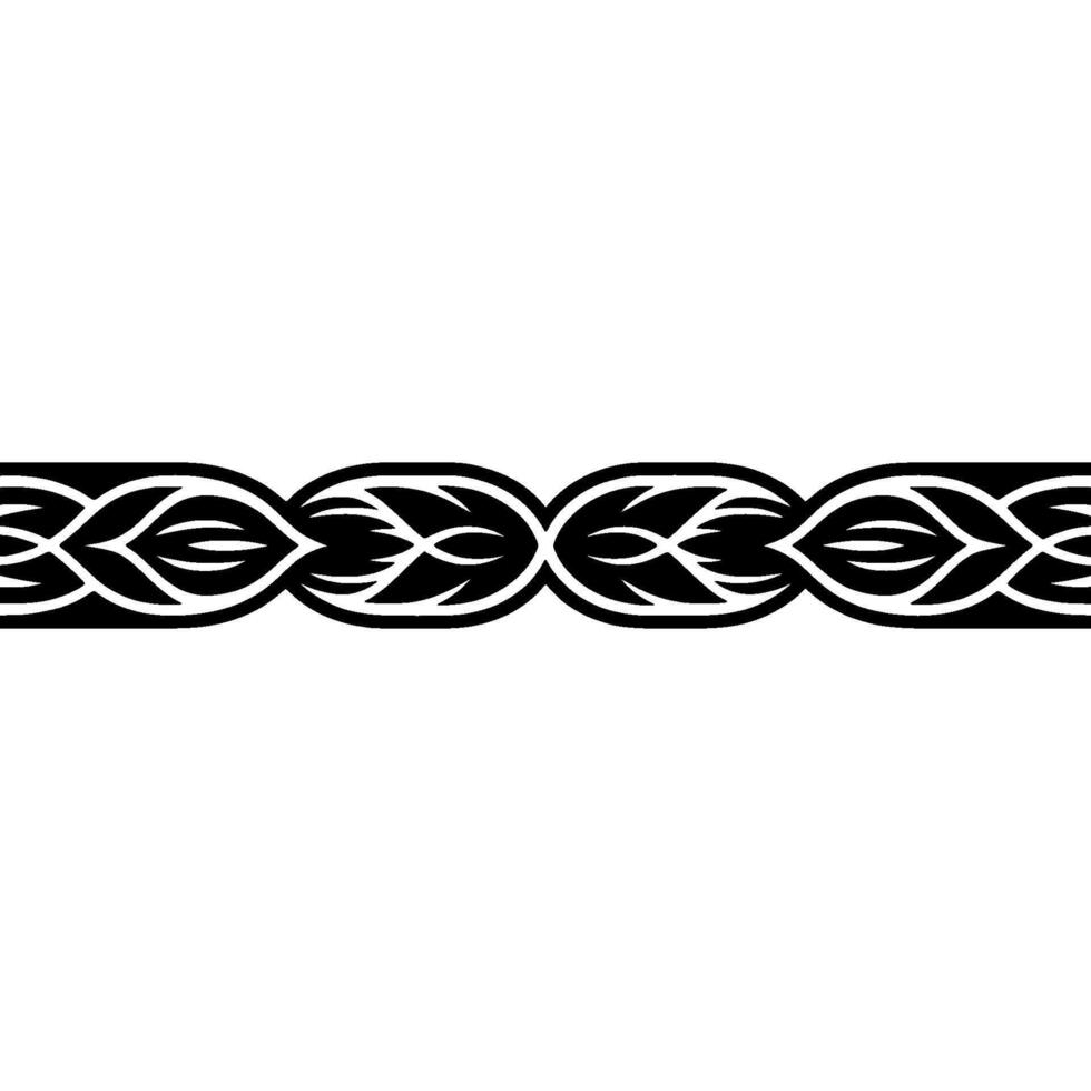 Decorative Border - Black and White Pattern on White vector