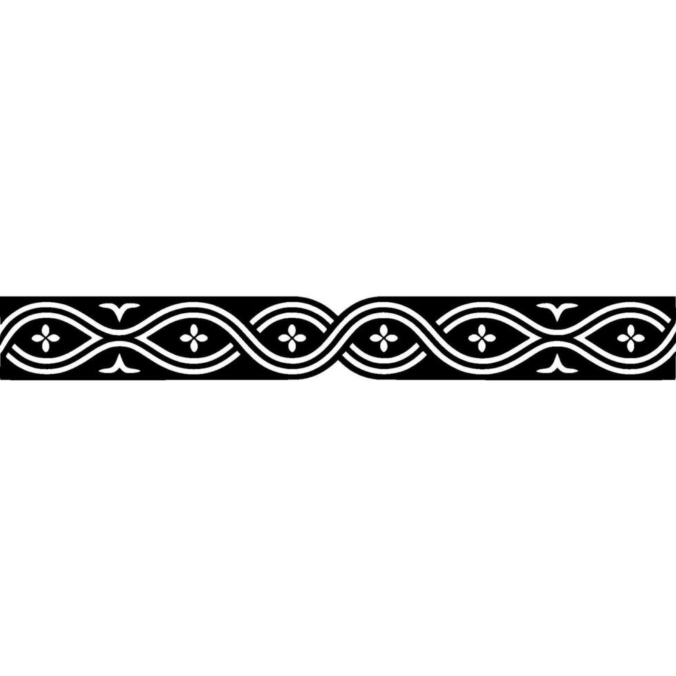 Black White Decorative Border, Elegant vector