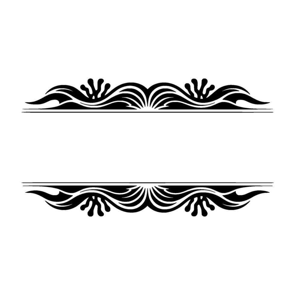 Elegant Ornament Frame Black Floral Motif on Gradated Background vector