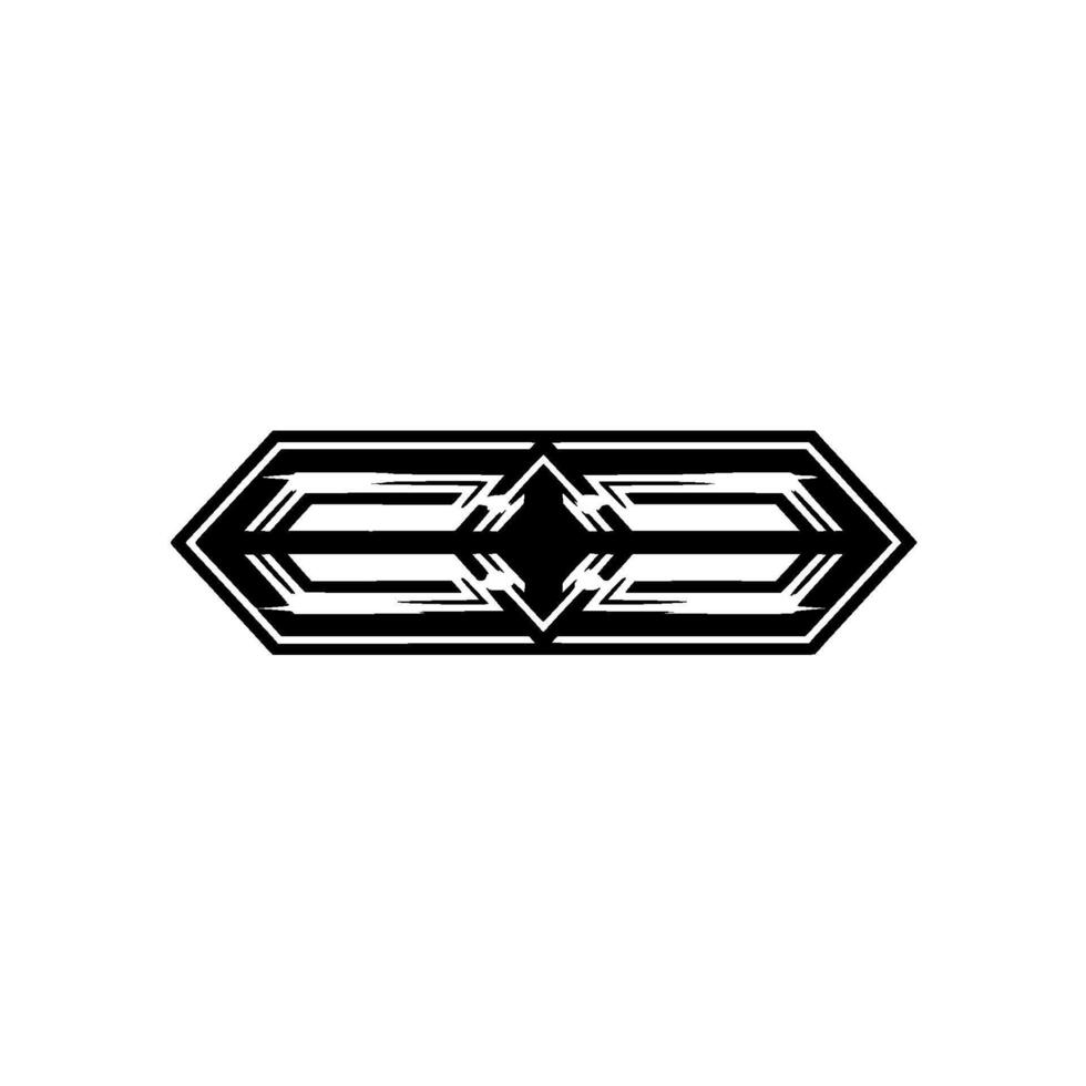 Geometric Badge , Black White, Modern, Abstract vector