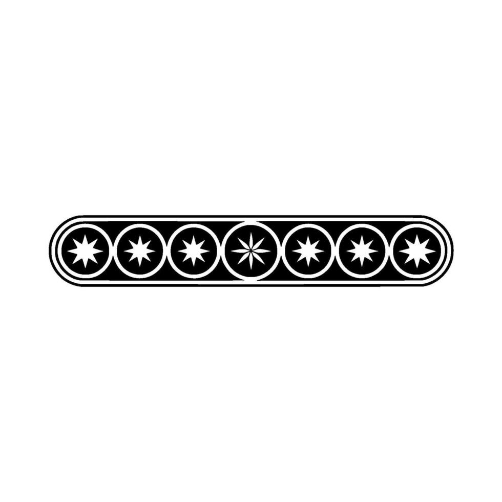 Minimalist Star Ornament in Black and White vector