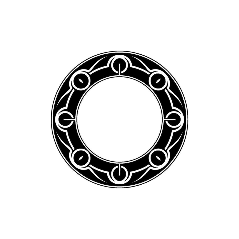 Geometric Ring Ornament Art Deco on White Background vector
