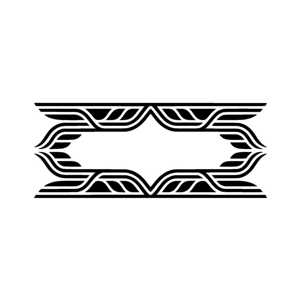 Geometric Art Deco Frame, Black and White, Modern vector