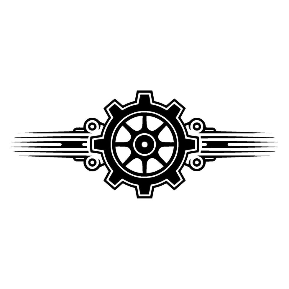 Mechanical Gear Element Illustration vector