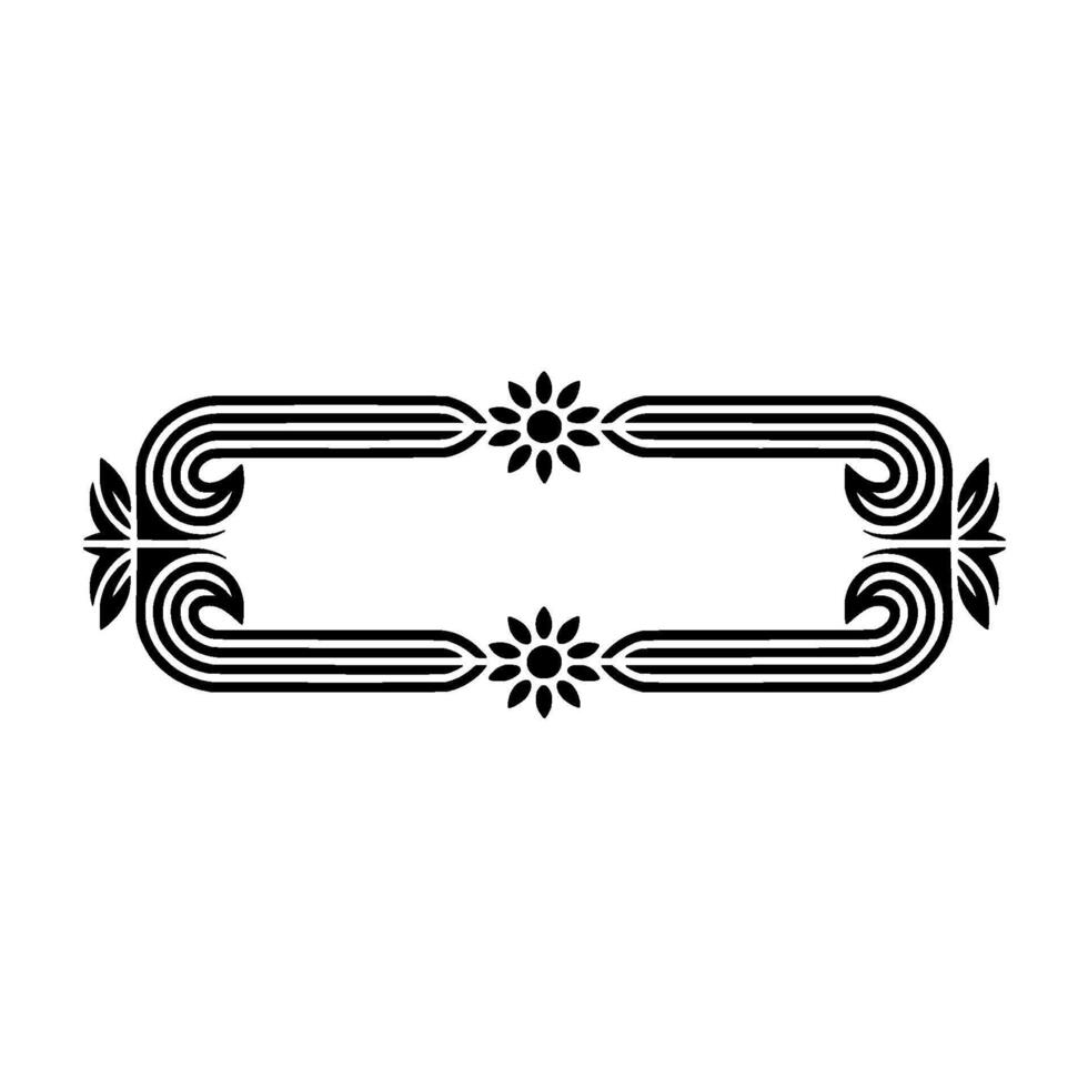 Elegant Deco-Inspired Ornamental Frame on White Background vector