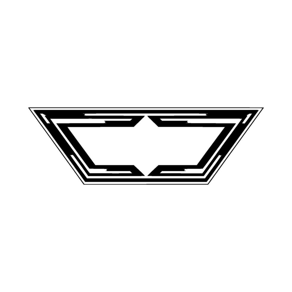 Geometric Template in Black and White, Modern vector