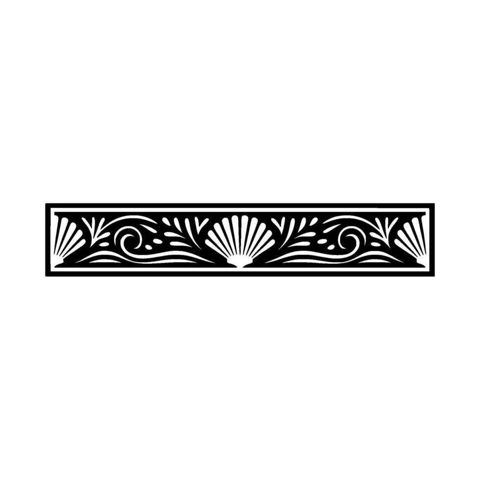 Elegant Decorative Border Shells and Swirls vector