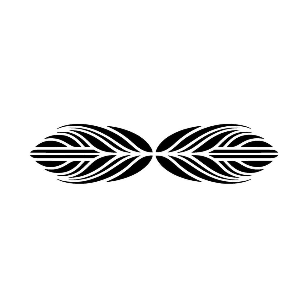 Symmetrical Black and White Leaf Pattern on White Background vector