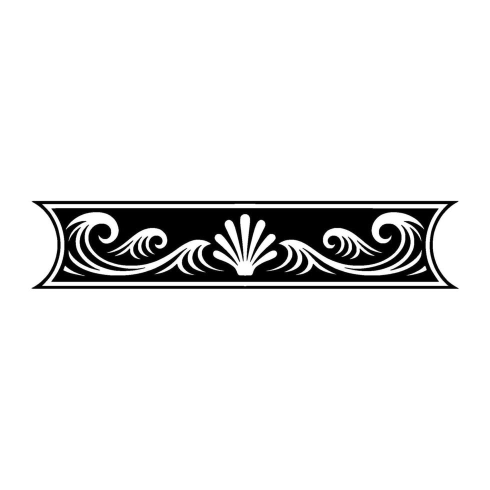 Decorative Black White Scroll Ornament vector