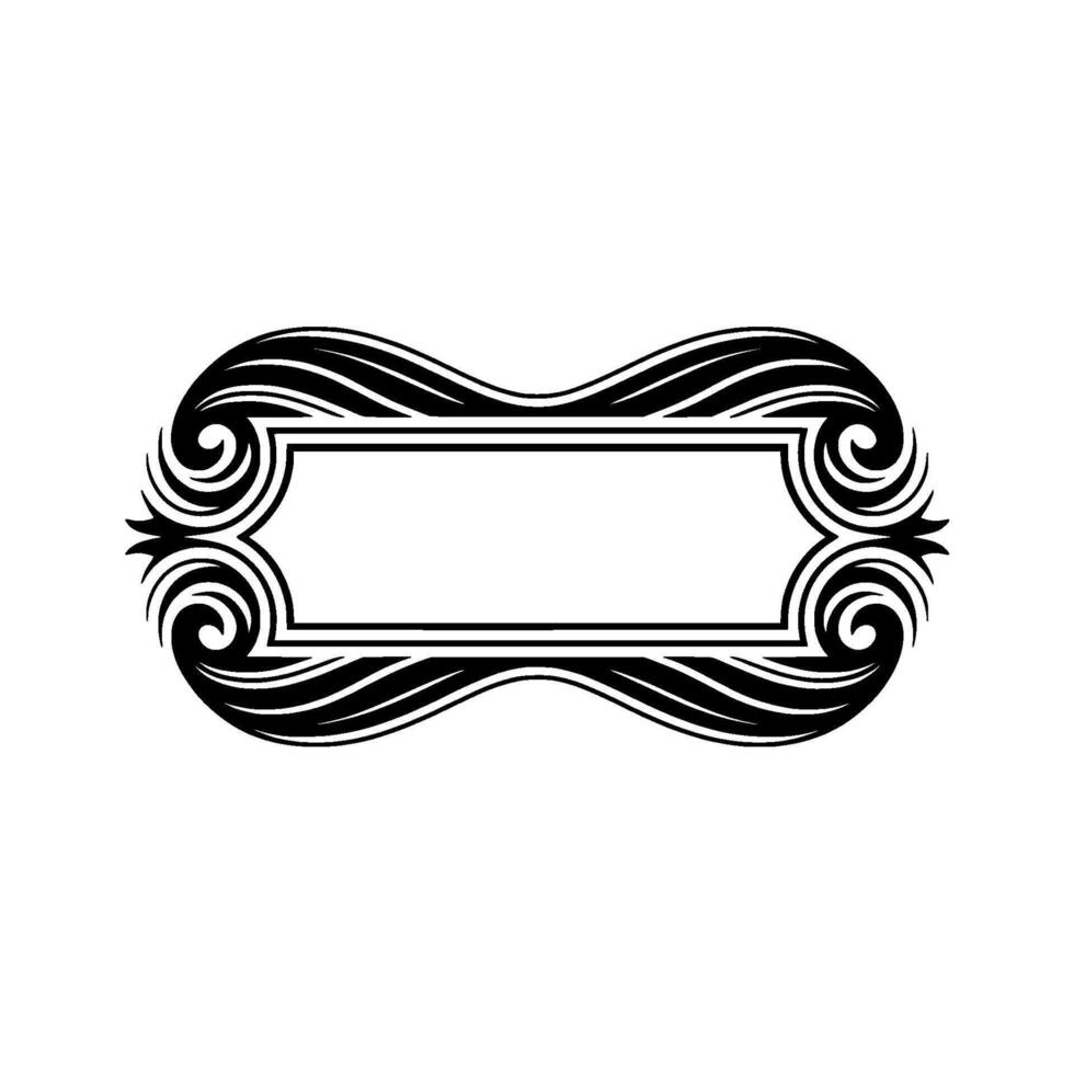 Elegant Black and White Ornamental, Frame vector