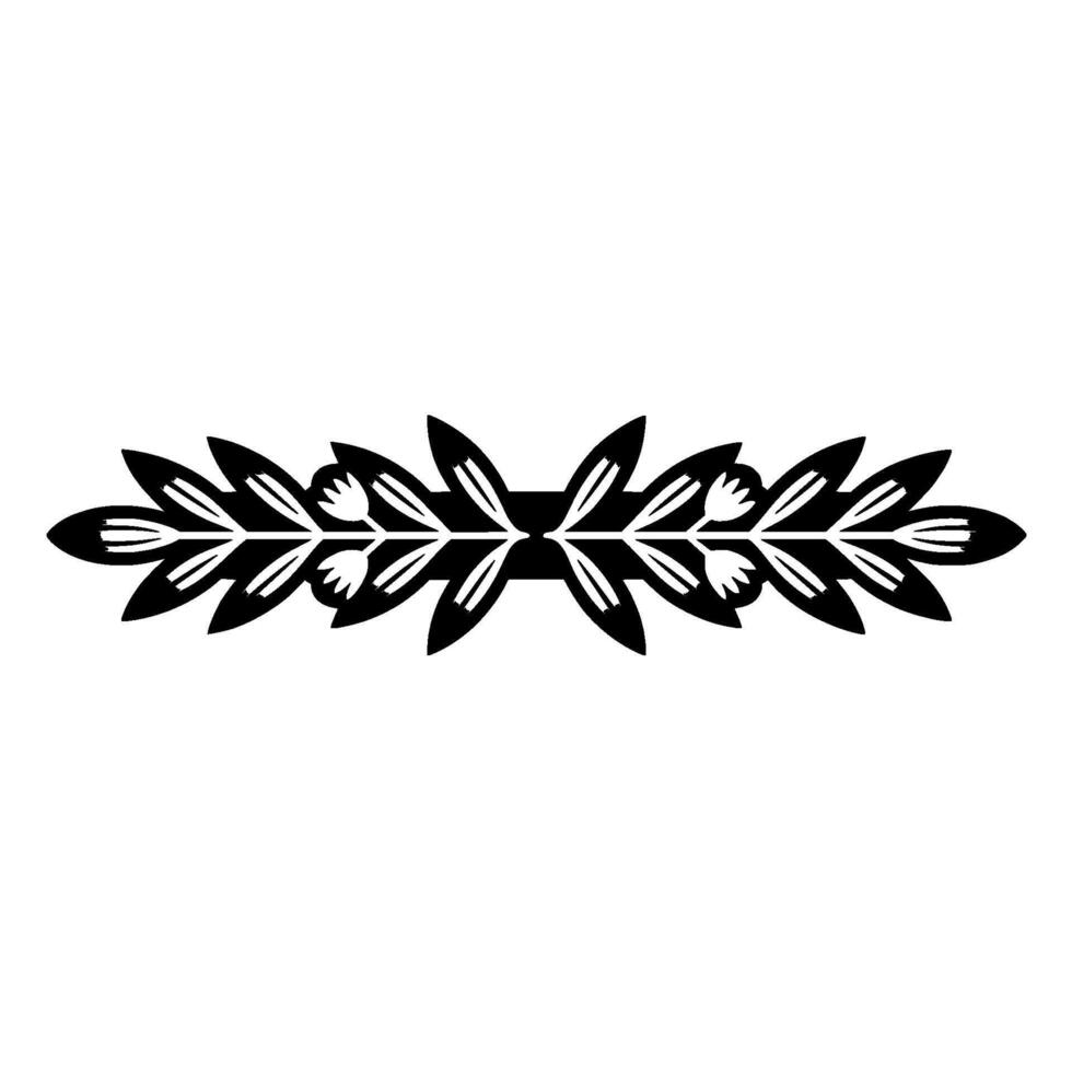 Elegant Floral, Border in Black White, Minimalist vector