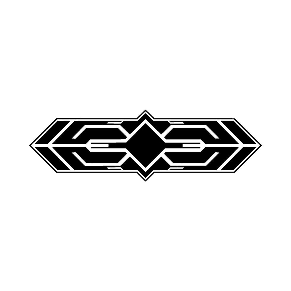 Minimalist Geometric Element on White, Futuristic vector