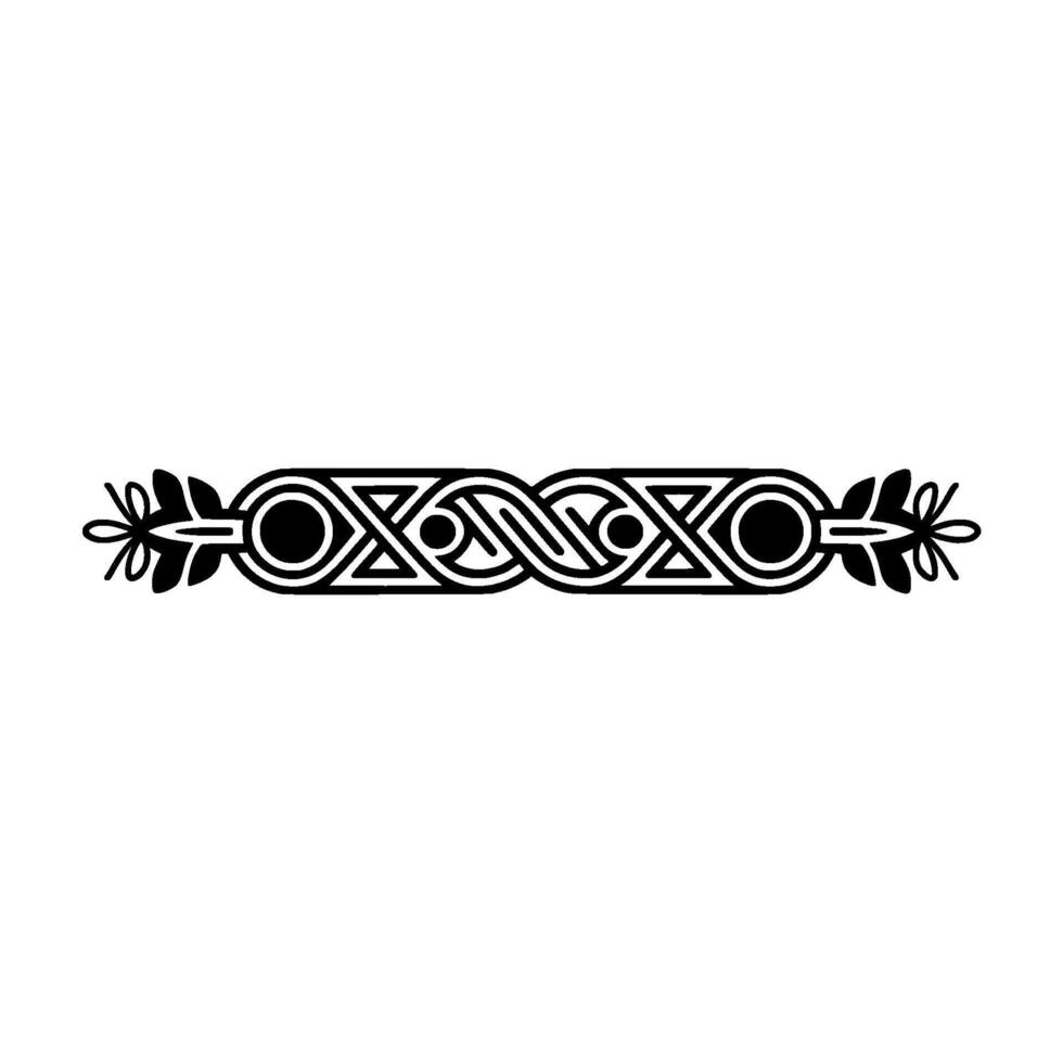 Intricate Black White Celtic Ornament on Gradient Background vector