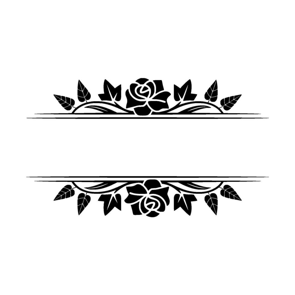 Elegant Rose Border for Invitations Greetings vector