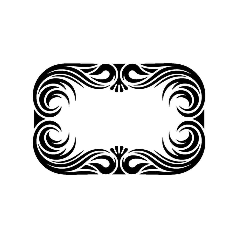 Elegant Black and White Frame for Invitations and Decorative Use vector