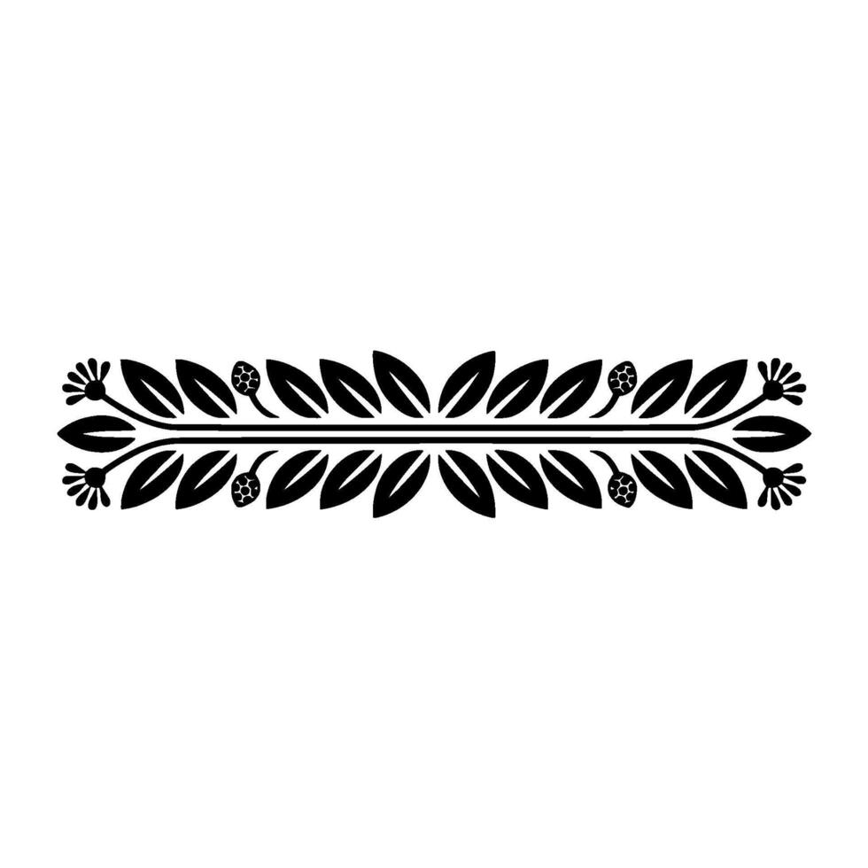 Elegant Black Floral Border, on- Gradient Background vector