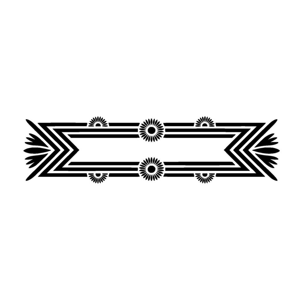 Elegant Geometric Banner with Floral Accents vector