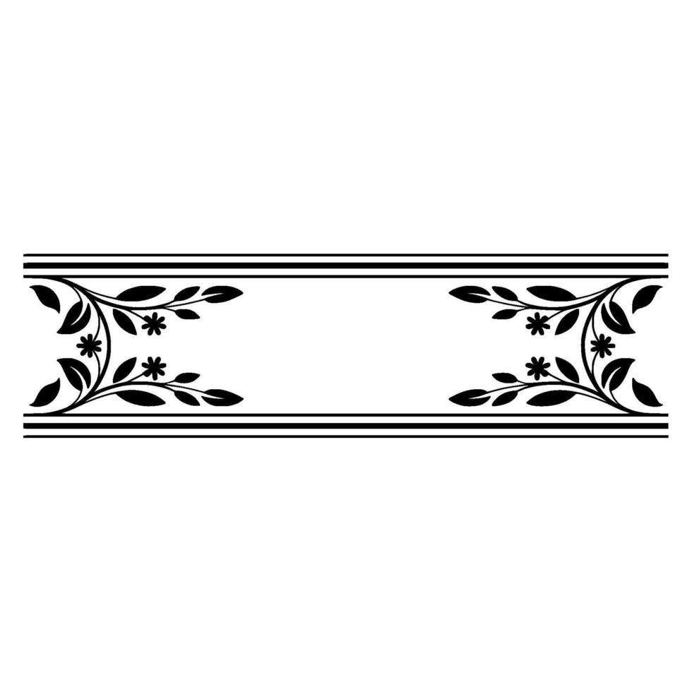 Elegant Floral Border for Invitations and Decorative Elements vector