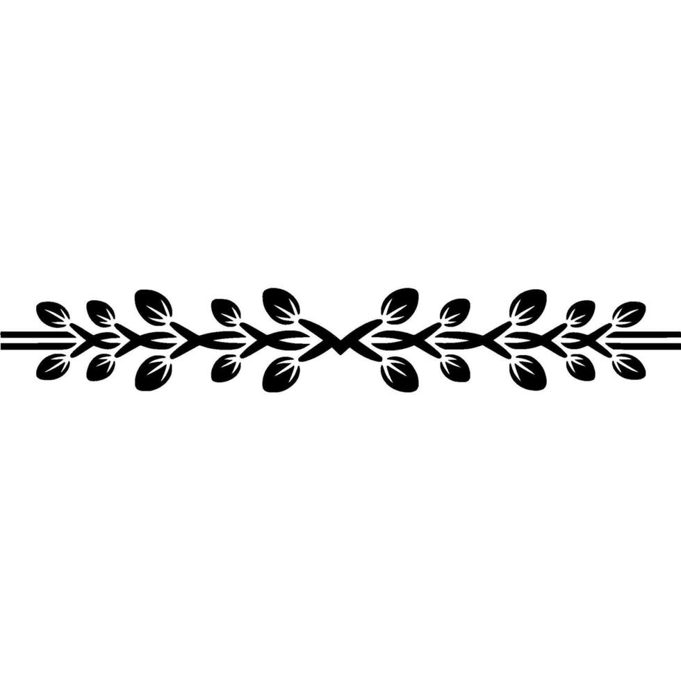 Minimalist Floral Border , Black and White, Elegant, Art vector