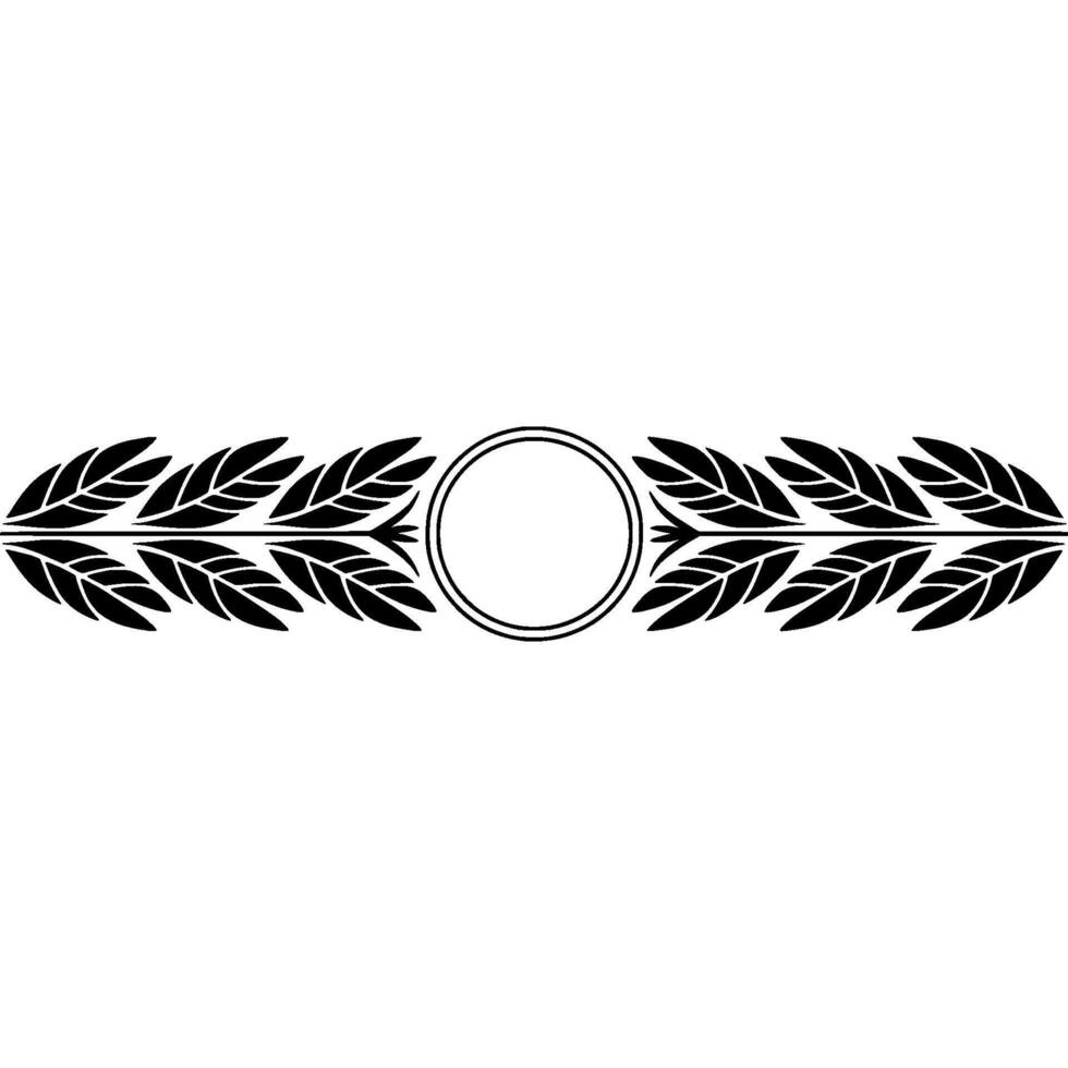 Minimalist Laurel Wreath with Circle Frame - Elegant vector