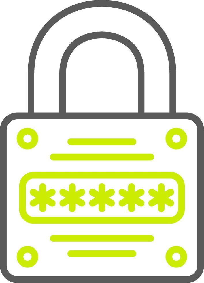 A green and white lock icon vector