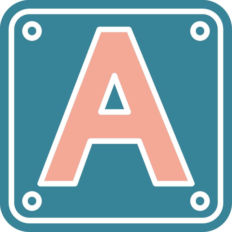 Letter A Efficient UI Token vector