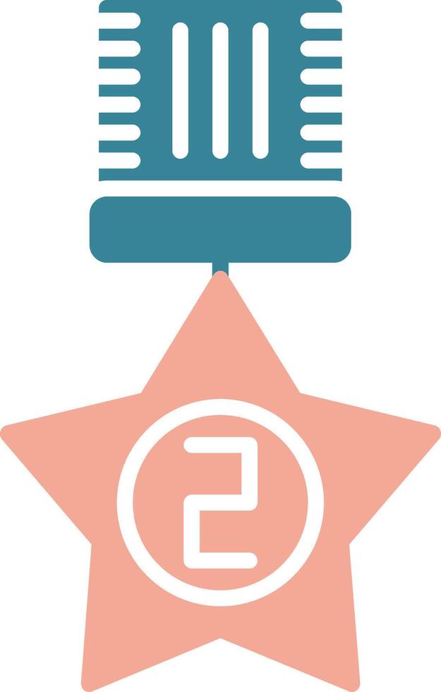 2nd Prize Crystal UI Stamp vector