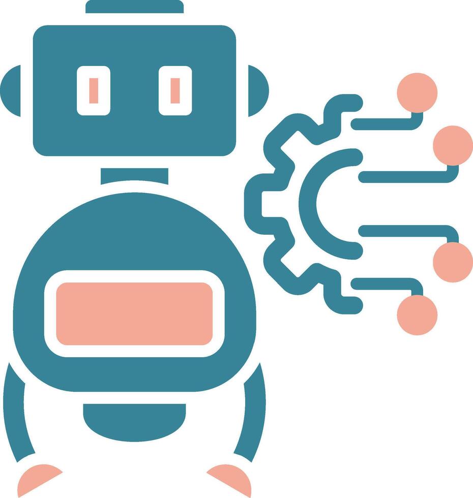 Robot Global Core Icon vector