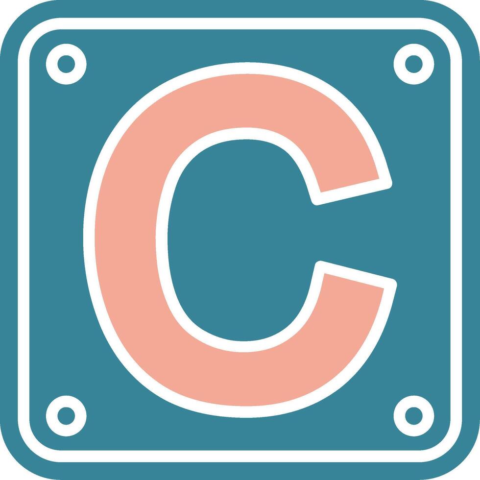 Letter C Futuristic UX Form vector