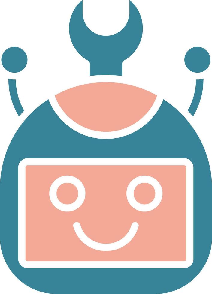 Bot Crystal UI Stamp vector