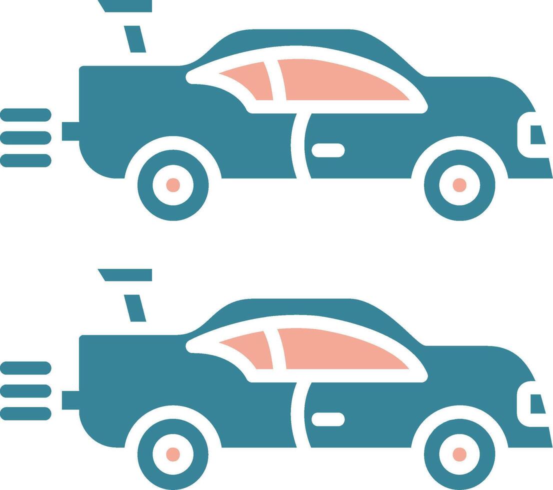 Car Race Global Style Glyph vector