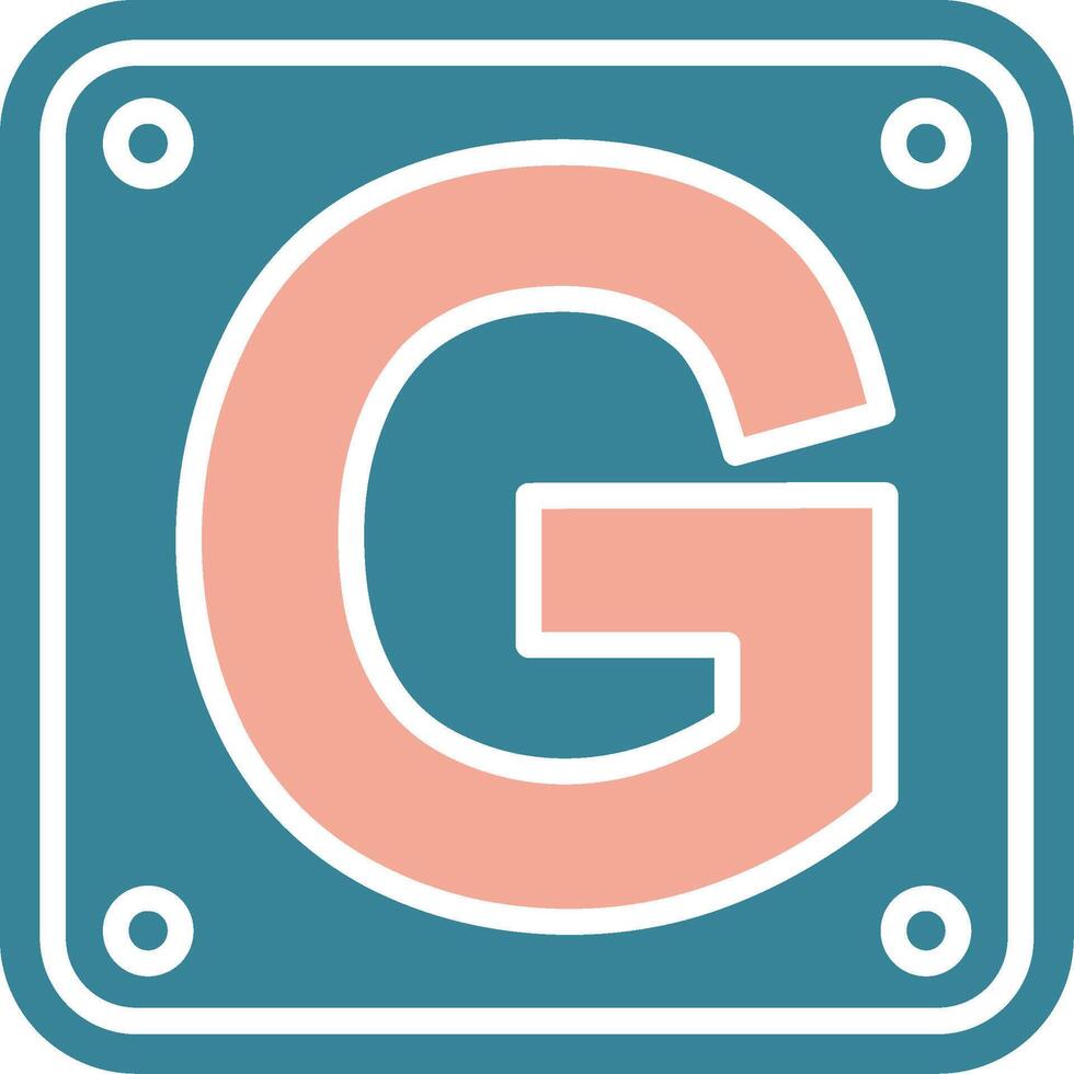 Letter G Efficient Style Glyph vector