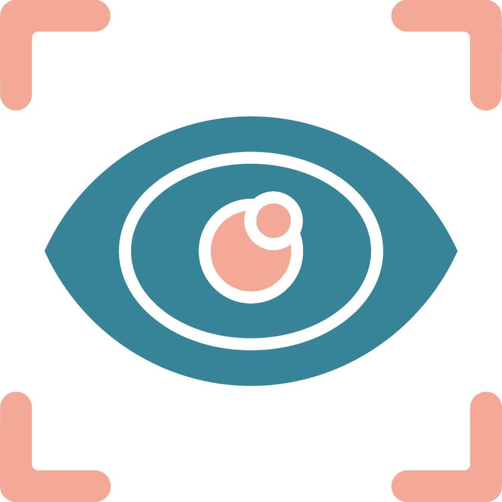 Eye Scanner Virtual Core Icon vector
