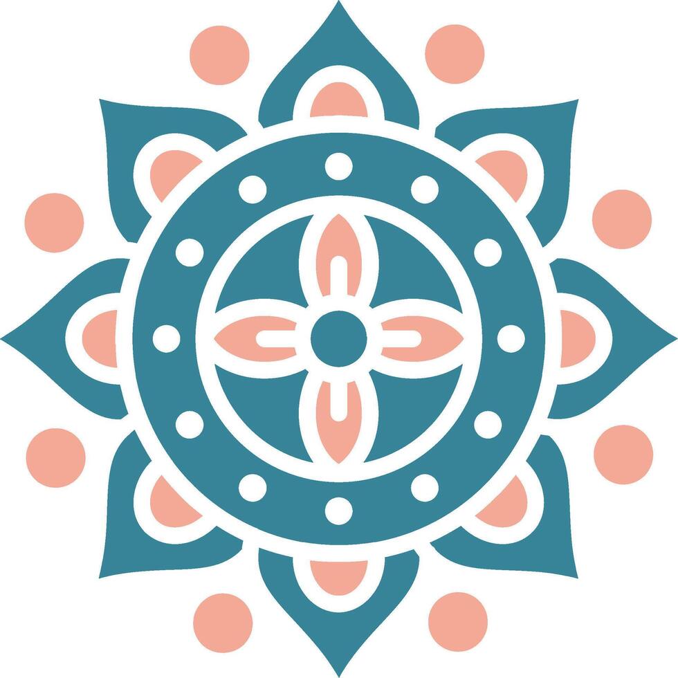 Mandala Neon Web Symbol vector