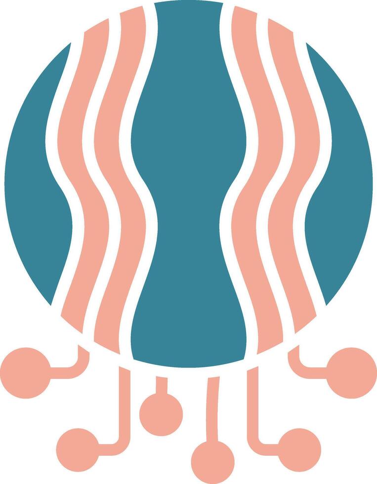 Globalization Tactile Flat Badge vector