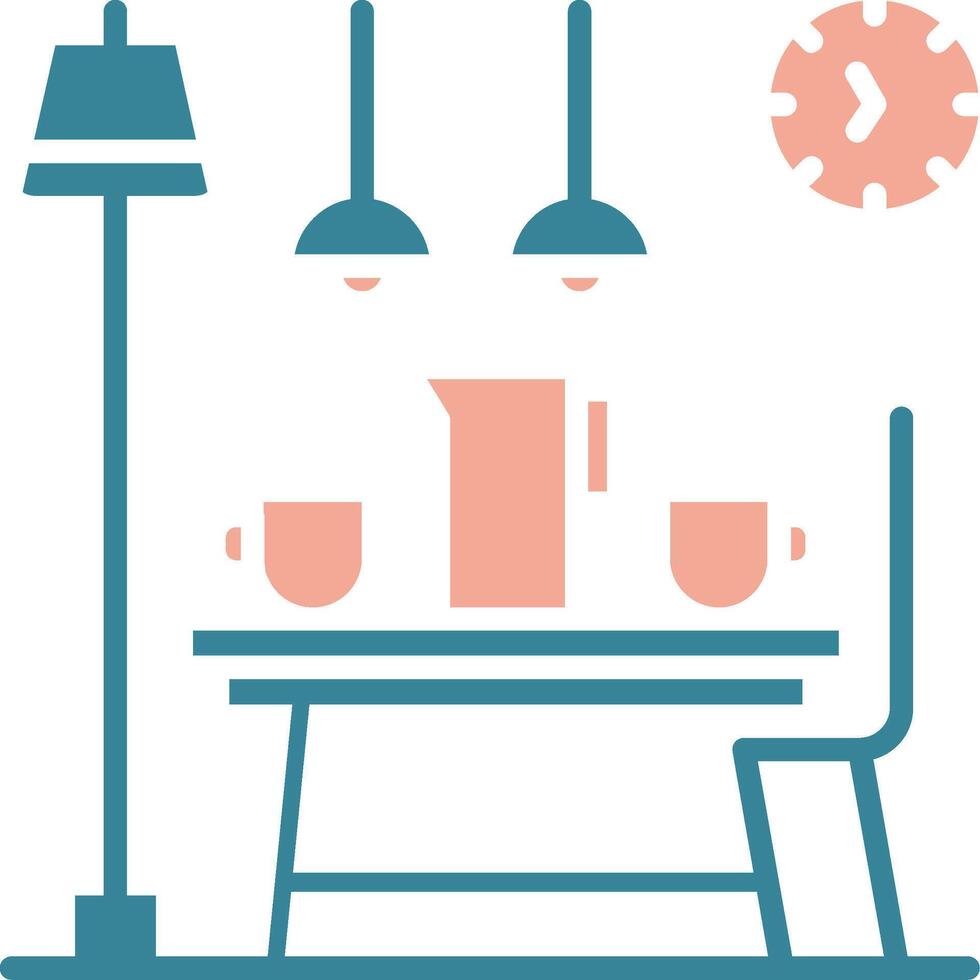 Coffee Table Global Style Glyph vector
